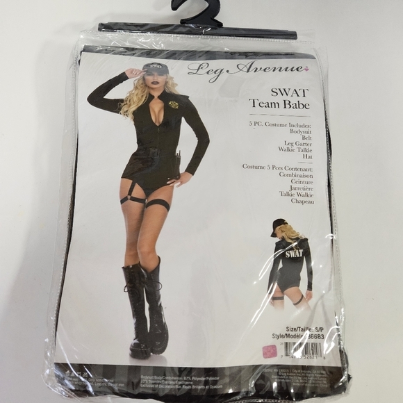 NEW Leg Avenue SWAT Team Babe Sexy Police Officer 5 pc Costume Small - Picture 3 of 7